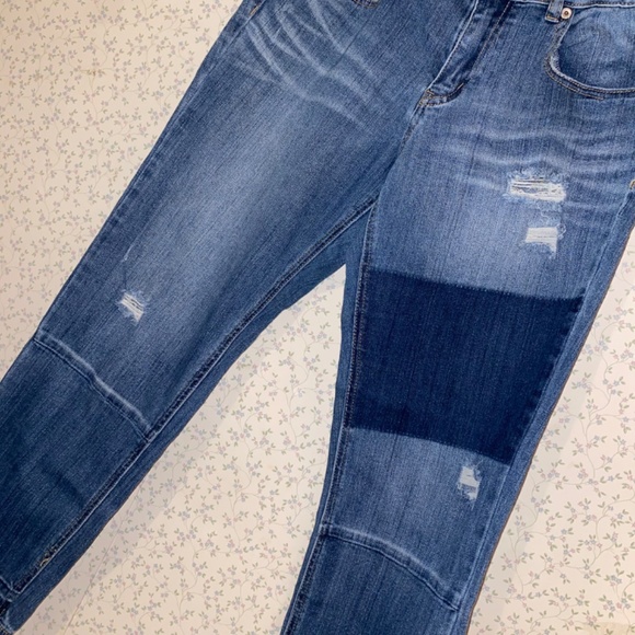 Unionbay Size 11 Denim Stitch Work Patch Denim Jeans - Picture 8 of 10